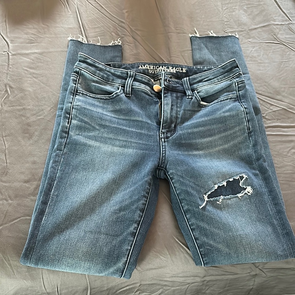 American Eagle Outfitters high-rise, jogging with Distressed Detail 4 long